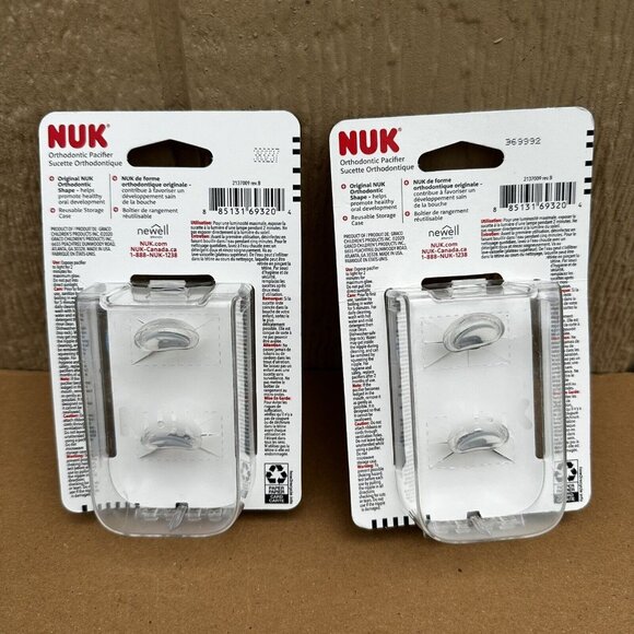 New Lot Nuk Blue Silicone Orthodontic Pacifiers Glow In The Dark 6-18 Months - Picture 3 of 3